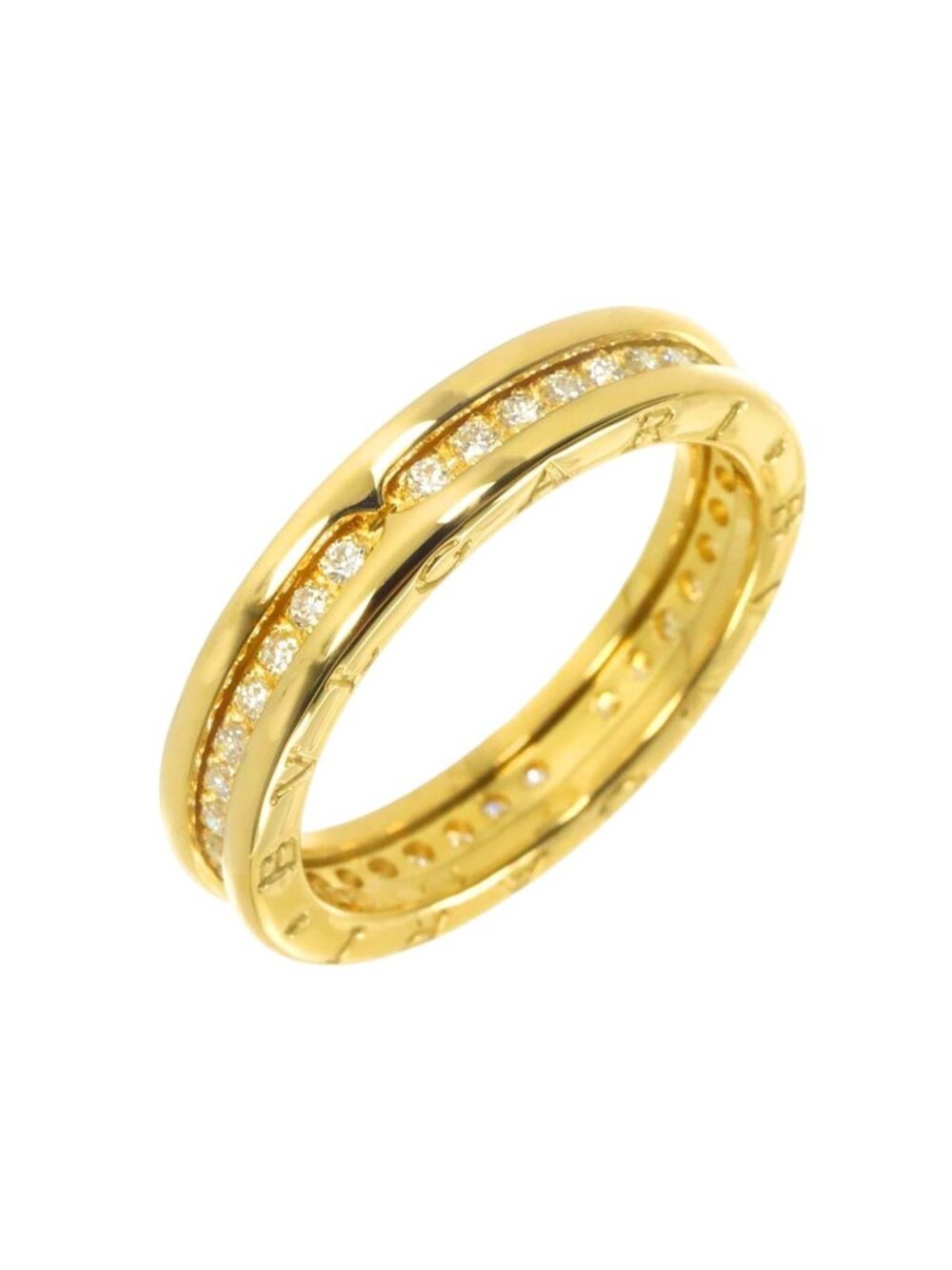 Bvlgari B.zero1 Band 59 Ring Diamond 18k Yellow Gold 750
